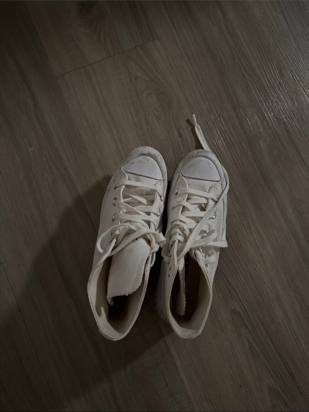 Converse Off-White Canvas High-Top Sneakers